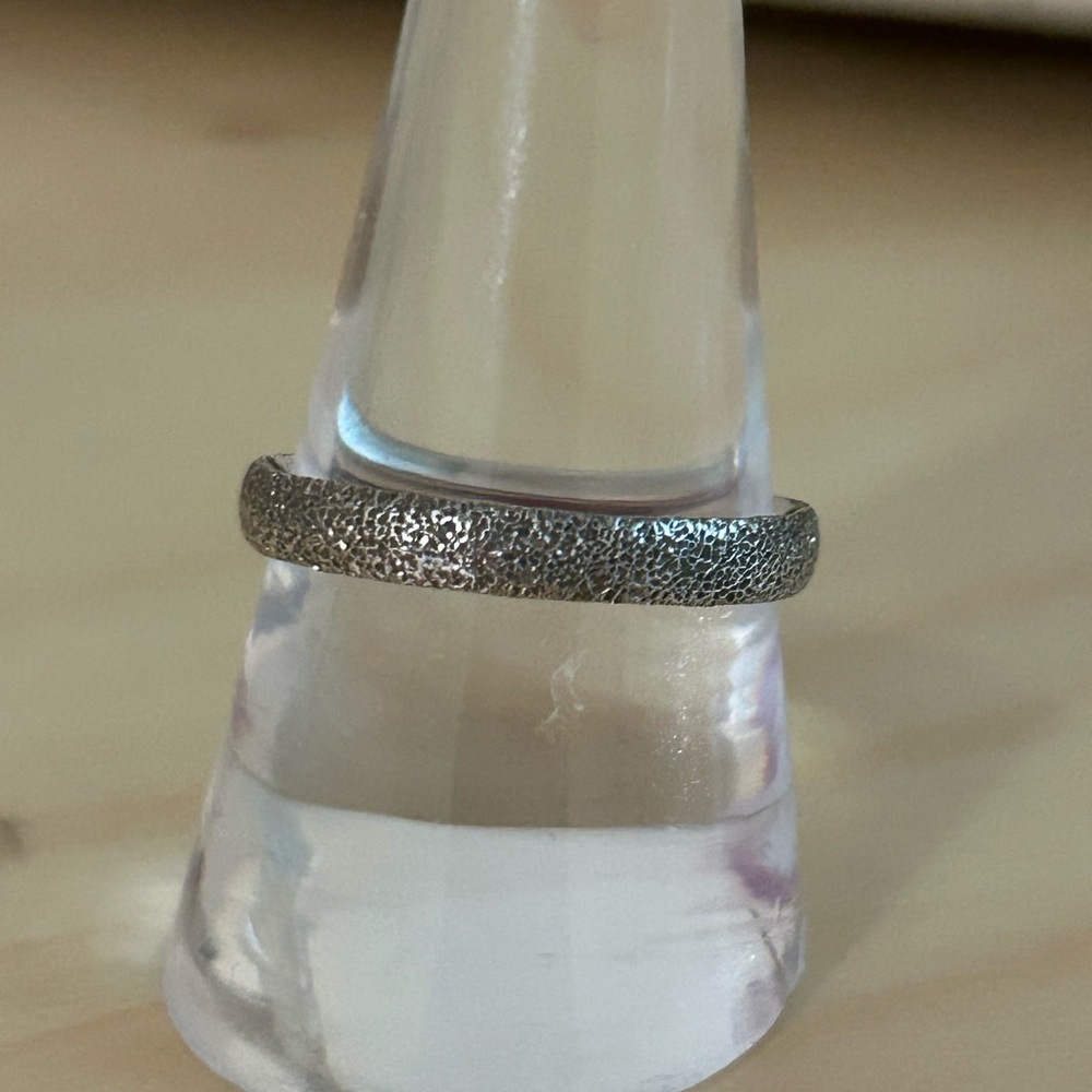 Sterling Silver Textured Band sz 10
